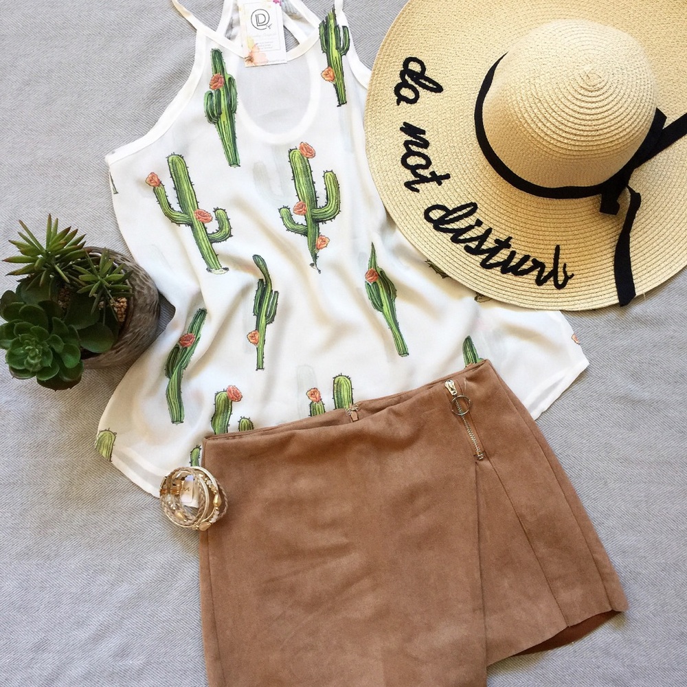 Cactus print halter top